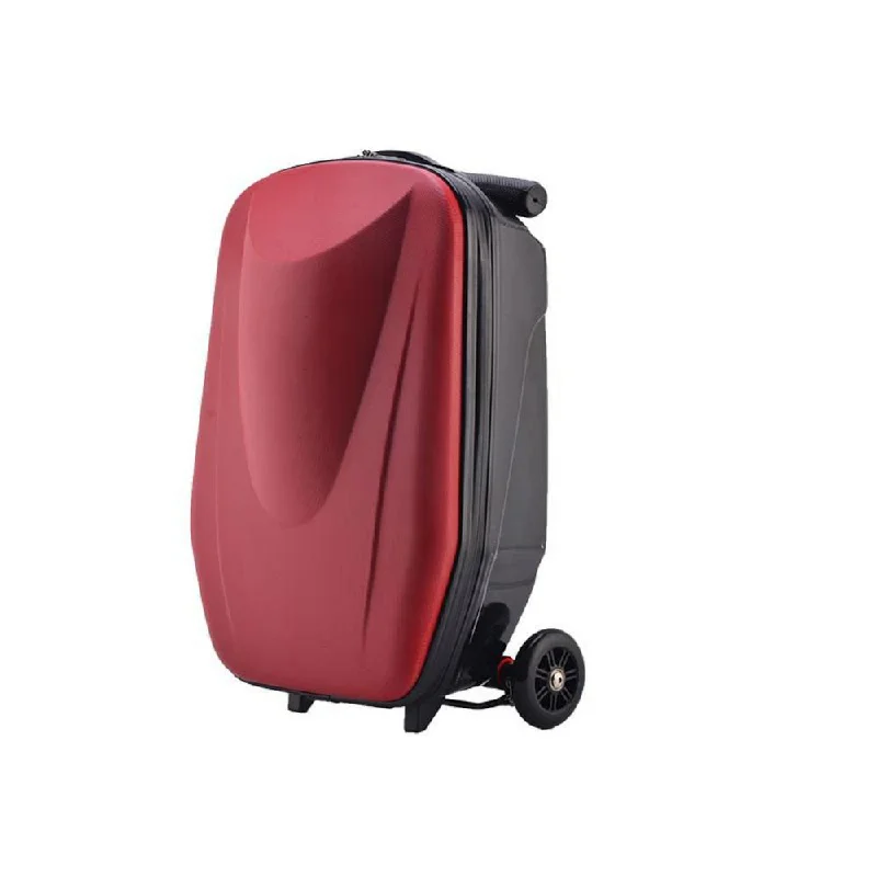 elite suitcase for superior quality -Luggage-foldable scooter suitcase with multi-functional suitcase fashion style travel(20 inch)(C:Red wine)