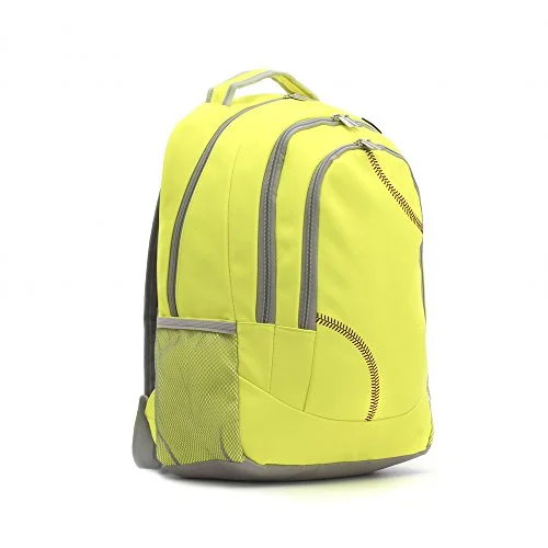 navy backpack for relaxed journeys -Zumer Sport Unisex Backpack, Softball Yellow, One Size