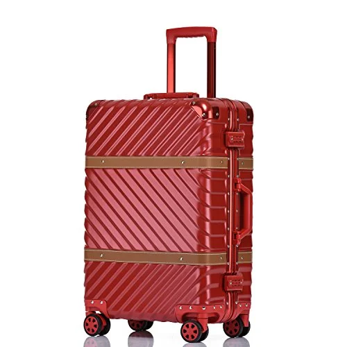 fashion suitcase for chic trips -Unitravel Vintage Suitcase Hardshell Rolling Luggage Spinner Trolley Case With TSA Lock