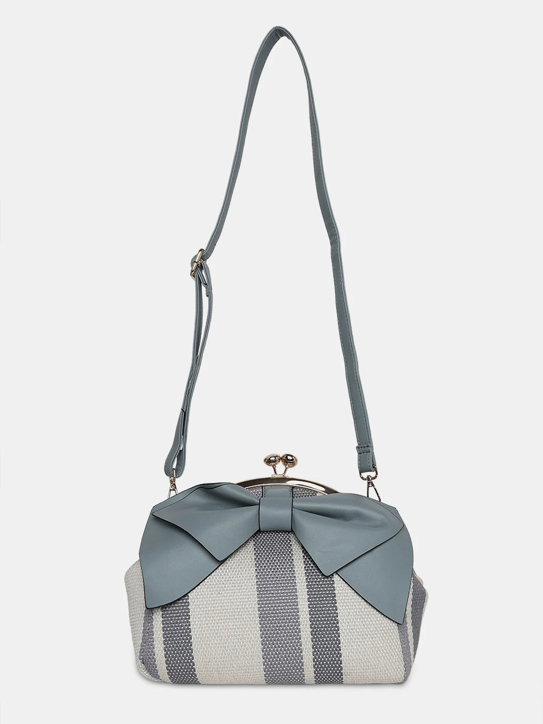 Sleek anti-theft crossbody bag-Caprese Alessia Satchel Large Handbag Light Blue