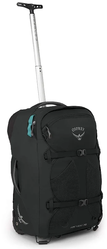 toddler suitcase for small travelers -Osprey Packs Fairview 36 Women's Wheeled Luggage, Black