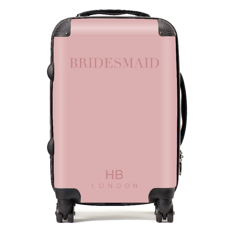 blush suitcase for soft vibes -Personalised Dusky Pink BRIDESMAID Suitcase