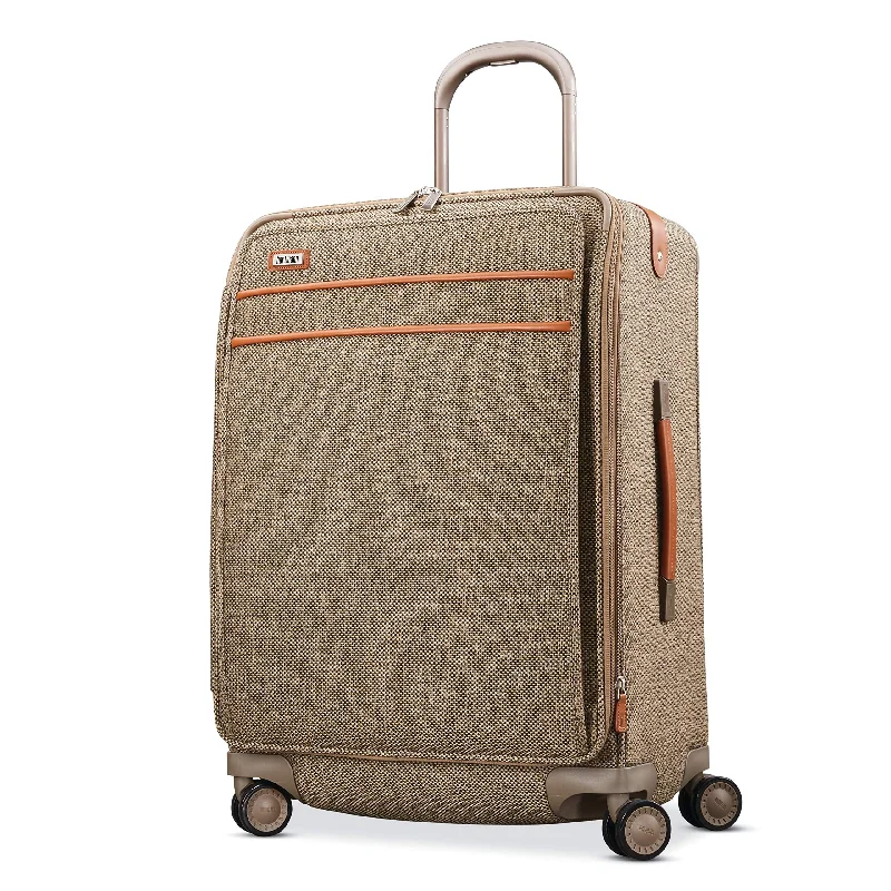 spacious duffel bags for holiday travel -Hartmann Checked-Medium, Natural Tweed