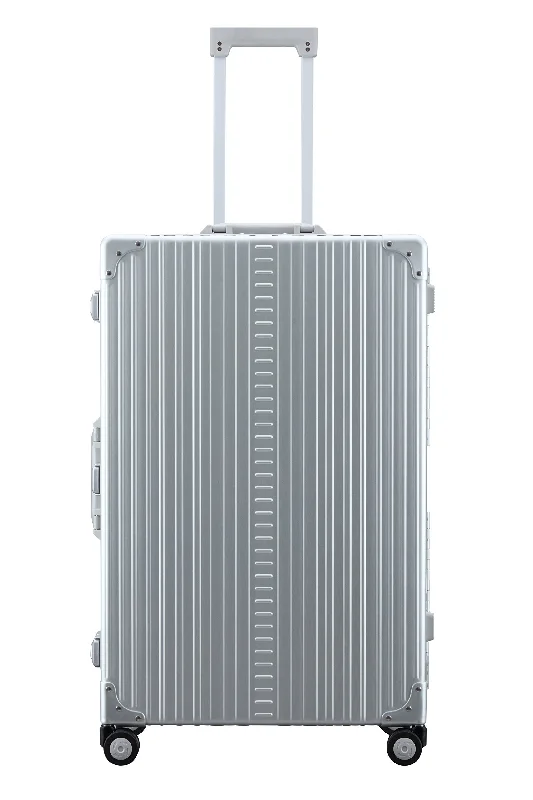 deal suitcase for budget trips -Aleon 30" Aluminum Macro Traveler Hardside Checked Luggage with Suiter