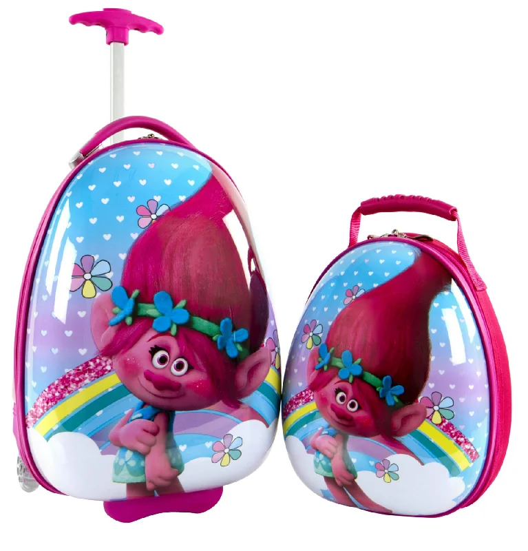 gift-ready suitcase for custom trips -Heys America Dreamworks Trolls Luggage With Backpack