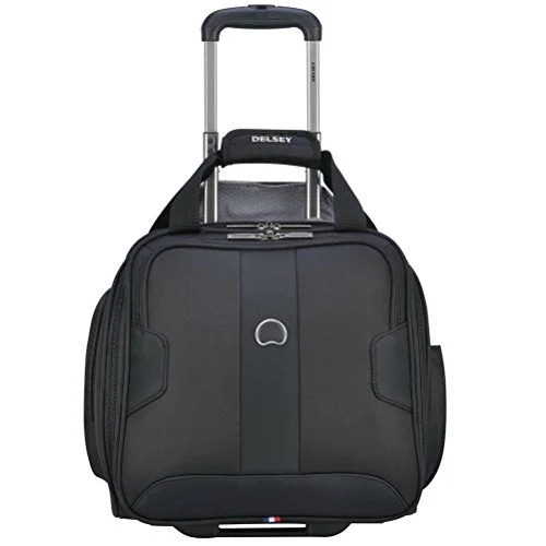 secure-lock suitcase for safety -Delsey Luggage Sky Max 2 Wheeled Underseater, Black