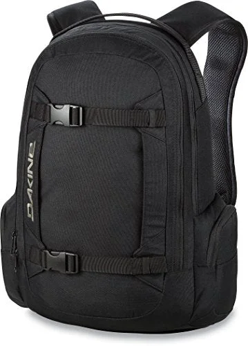 pink backpack for playful travel -Dakine Mission Backpack, Black, 25L