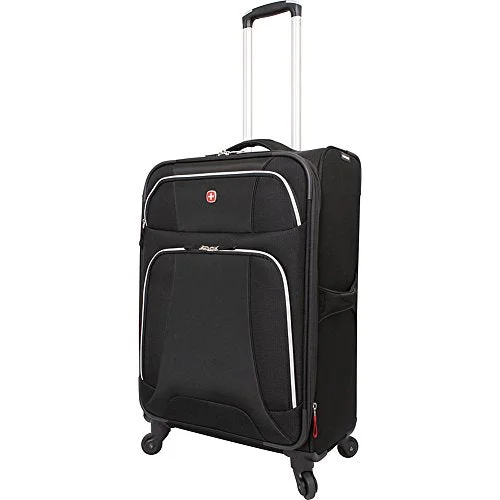 average suitcase for regular trips -Wenger Travel Gear Monte Leone 24.5" Spinner (Black)