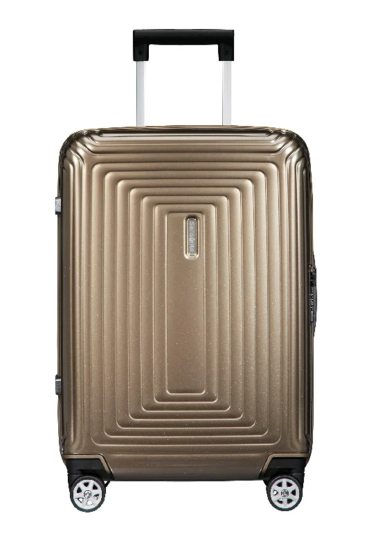 hard suitcase for firm trips -Samsonite Hand Luggage, Brown (Metallic Sand)