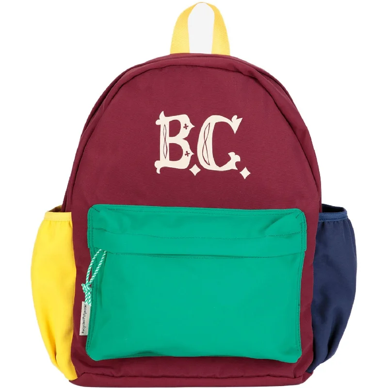 black backpack for cool looks -Bobo Choses Multicolor B.C Vintage Color Block Backpack