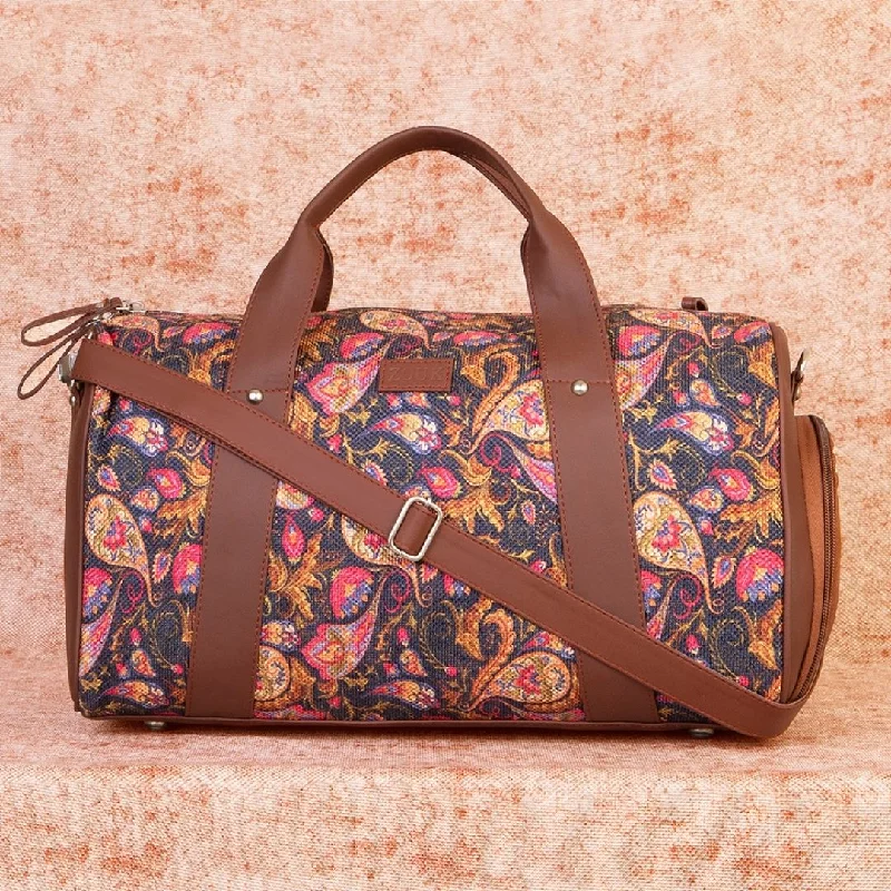 rugged duffel bags for wild use -Paisley Print Medium Duffel Bag