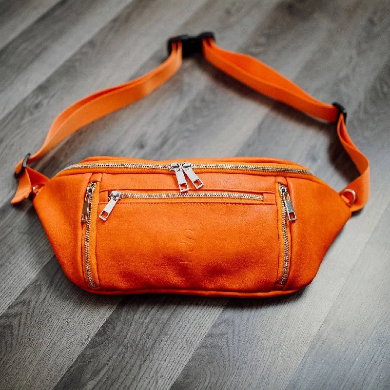 Grey minimalist crossbody bag-Orange Cross Sling Bag