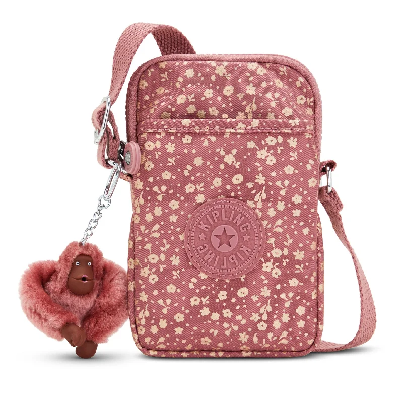 Durable beige crossbody bag-Kipling Tally Printed Crossbody Phone Bag