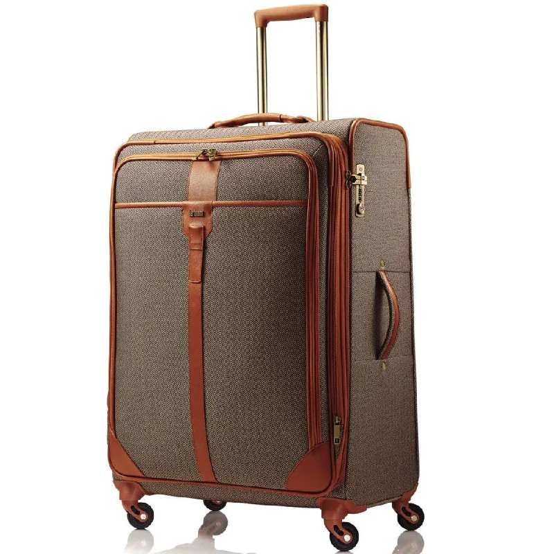 bright duffel bags for playful travel -Hartmann Checked-Large, Terracotta Herringbone