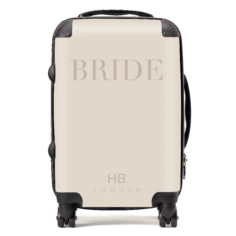 men’s suitcase for sharp style -Personalised Champagne BRIDE Suitcase