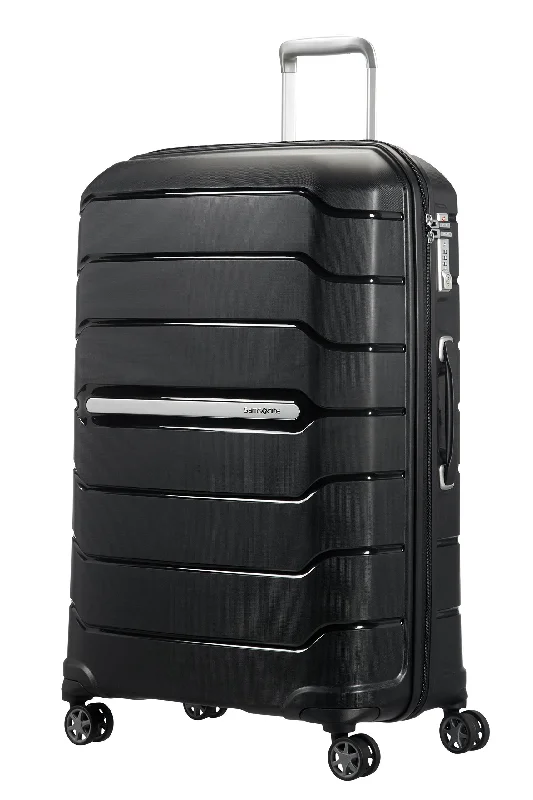 carry-on suitcase for daily use -SAMSONITE Flux - Spinner 75/28 Expandable Hand Luggage, 75 cm, 121 liters, Black