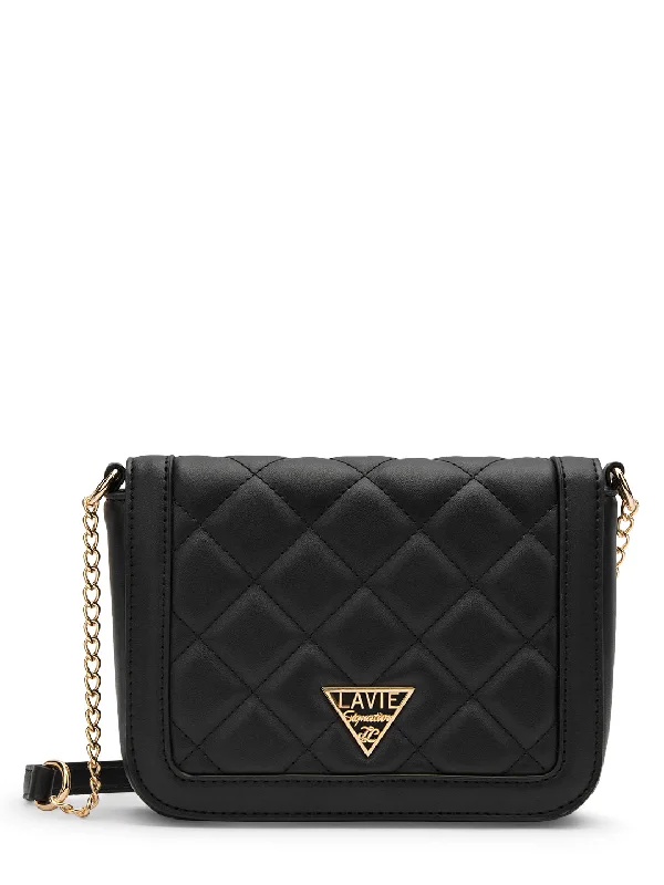 Elegant yellow crossbody bag-Lavie Signature Atlanta Small Black Womens Sling Bag