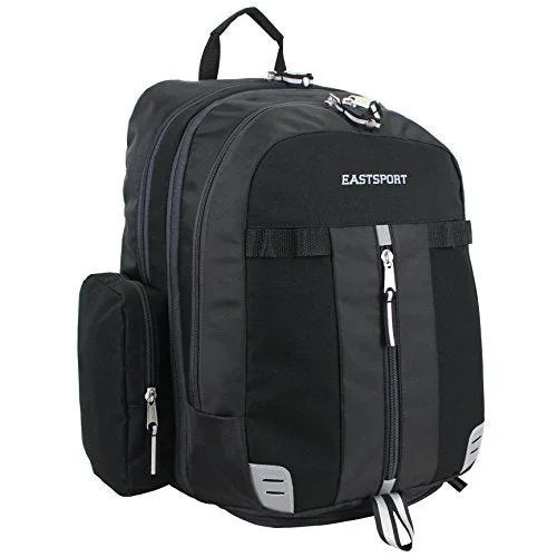 wheeled backpack for big travel -Eastsport Oversized Expandable Backpack With Removable Easywash Bag, Black