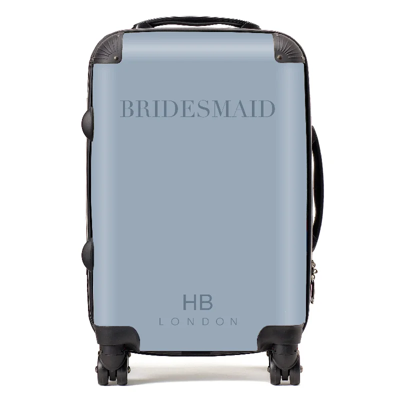 jet suitcase for dark style -Personalised Dusty Blue BRIDESMAID Suitcase