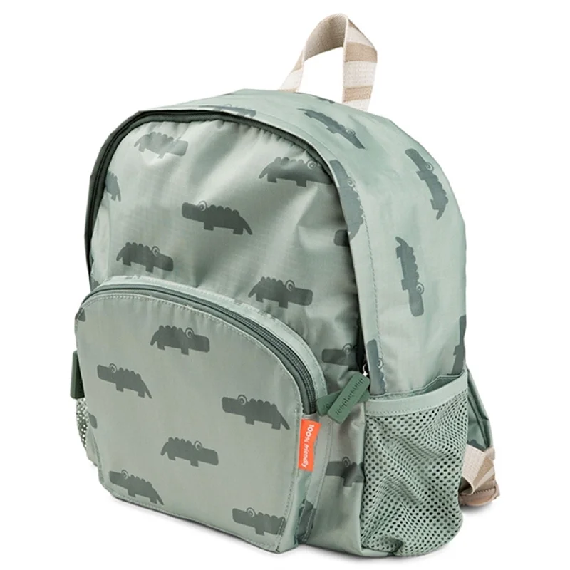 foldable backpack for small rooms -Done by Deer Backpack Croco Green