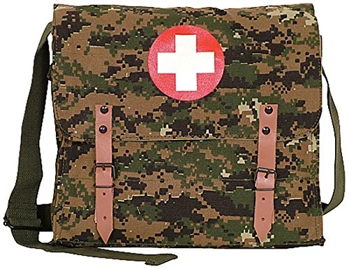 budget duffel bags for low-cost trips -Fox Outdoor Products German Medic Bag, Digital Woodland