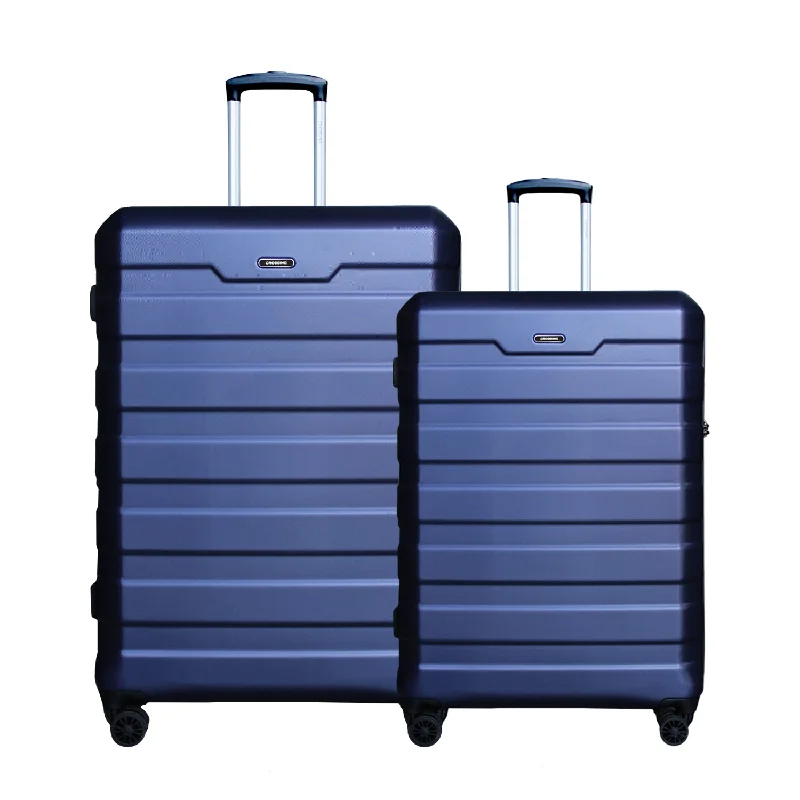 festive suitcase for holiday escapes -Crossing 28 Inch & 24 Inch Hardcase Expandable Upright Spinner Luggage Set