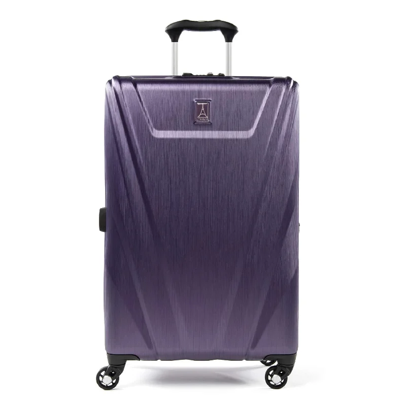 tough suitcase for rugged trips -Travelpro Maxlite 5 Hardside 25" Expandable Spinner, Imperial Purple