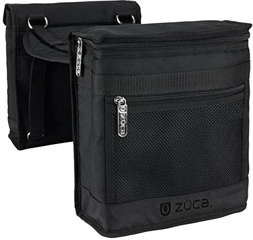 small duffel bags for light journeys -Zuca Beauty Caddy Pouches W/ Seat Cushion (Black)