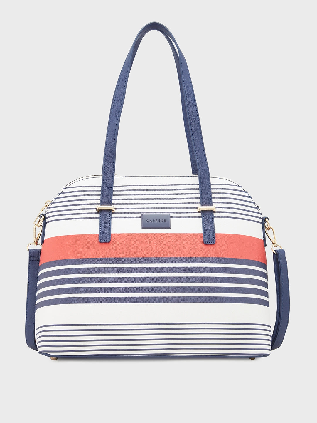 Foldable beach crossbody bag-Caprese Sailer Satchel Medium Navy