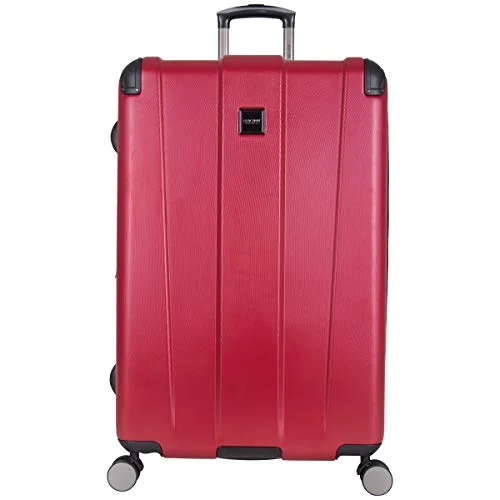 pastel suitcase for soft travel -Kenneth Cole Reaction Continuum 28" Hardside 8-Wheel Expandable Upright Checked Spinner Luggage, Red