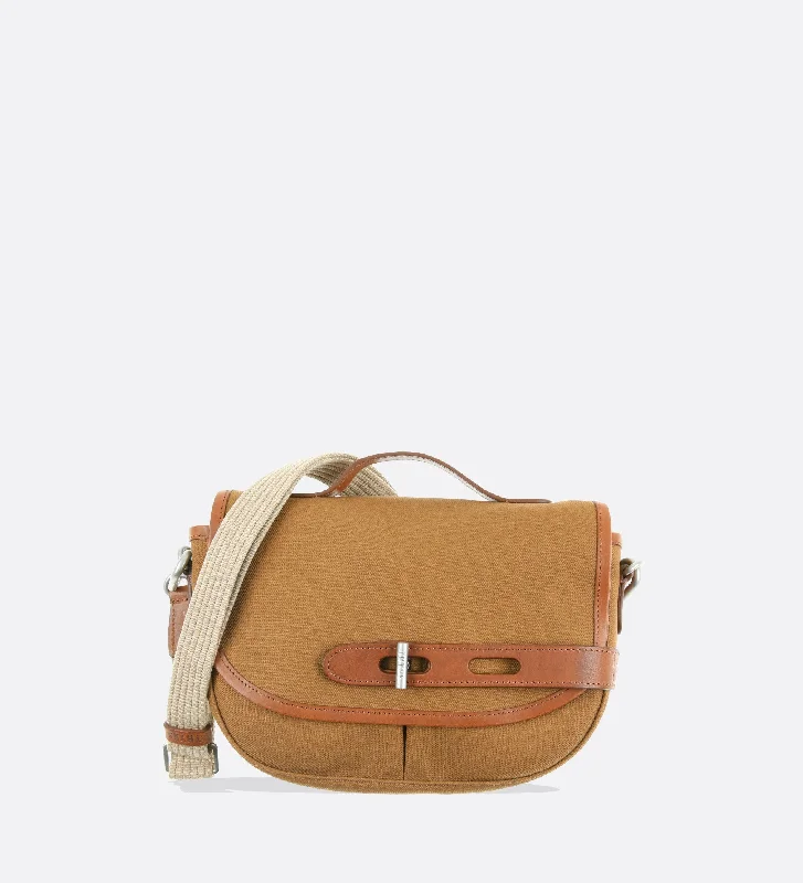 Red velvet crossbody bag-Crossbody Bag Double Twi Double Twill S Caramel-Tonique