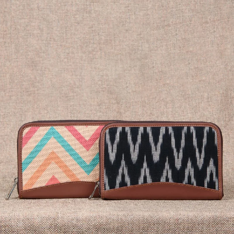 Spacious purple purses & wallets-Wavbeach & Ikat Wave - Chain Wallet Combo