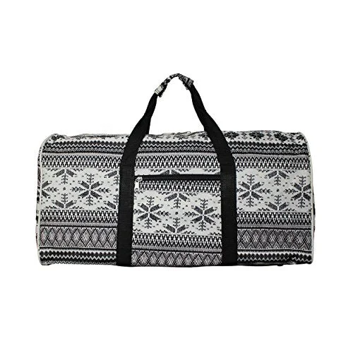 foldable duffel bags for tiny spaces -World Traveler Value Series Winter 22-Inch Lightweight Deer Duffel Bag, Black Trim Deer, One Size