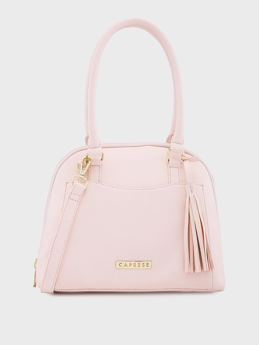 Rose gold chic crossbody bag-Caprese Montana Satchel Small Blush