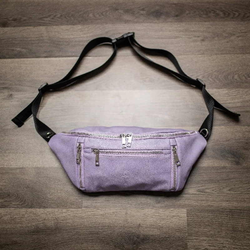 Sapphire blue designer crossbody bag-Purple Leather Sling