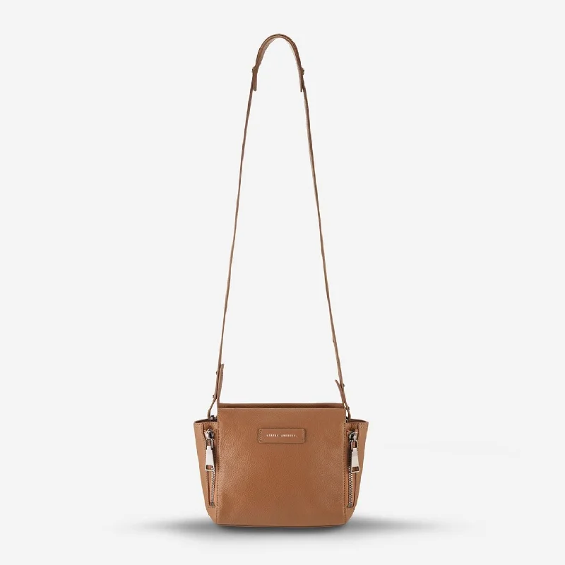 Durable beige crossbody bag-Status Anxiety Succumb Italian Leather Crossbody