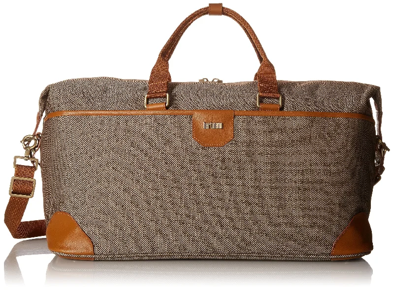 cheap duffel bags for quick escapes -Hartmann Herringbone Luxe Softside Weekend Duffel, Terracotta