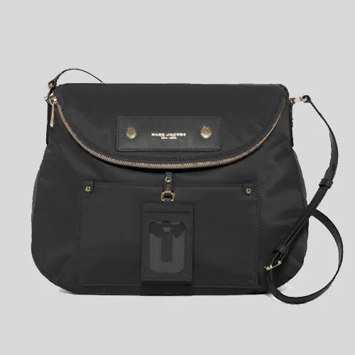 Adjustable leather crossbody bag-Marc Jacobs Preppy Natasha Nylon Crossbody Black RS-M0014625