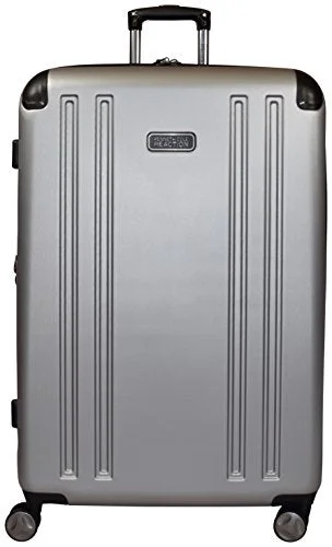 ocean suitcase for cool trips -Kenneth Cole Reaction 8 Wheelin Expandable Luggage Spinner Suitcase 29" (Light Silver)