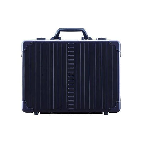 elegant suitcase for fine travel -Aleon 17" Business Attache Aluminum Hardside Business Briefcase (Small, Sapphire)