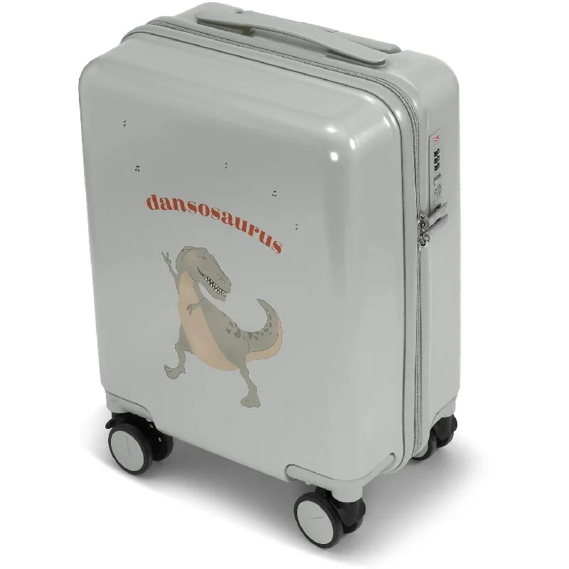 armored suitcase for safe travel -Konges Sløjd Dansosaurus Travel Suitcase