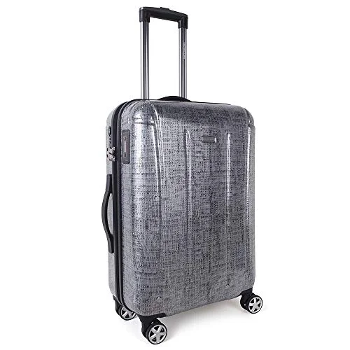 old suitcase for vintage trips -Carry On Luggage with Spinner Wheels and Integrated Weight Scale Built In TSA Lock Hard Shell Lightweight PC 20 Inch Rolling Travel Suitcase Small Cabin