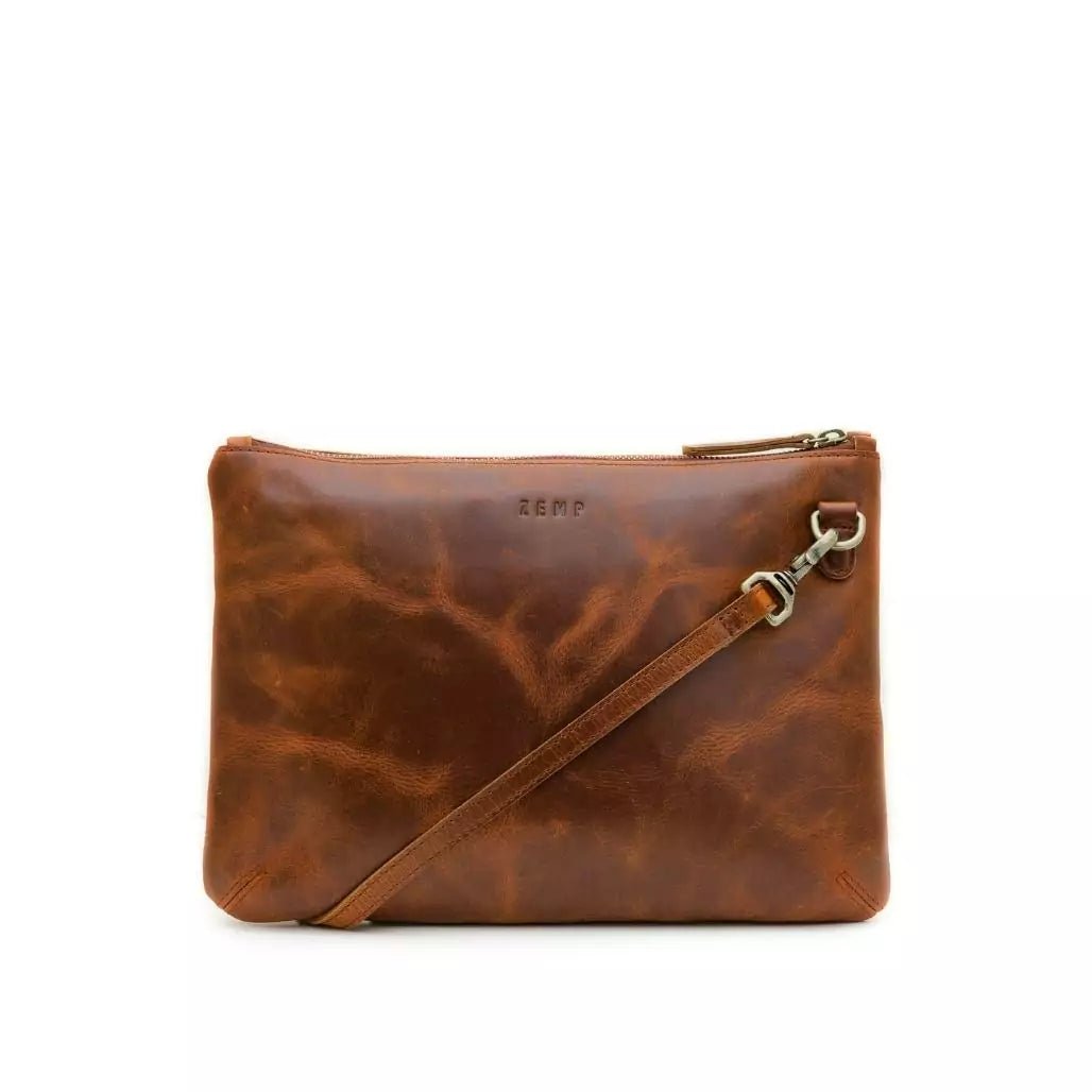 Waterproof red crossbody bag-Zemp Amsterdam Sling Cross Body Bag (M) | Chestnut