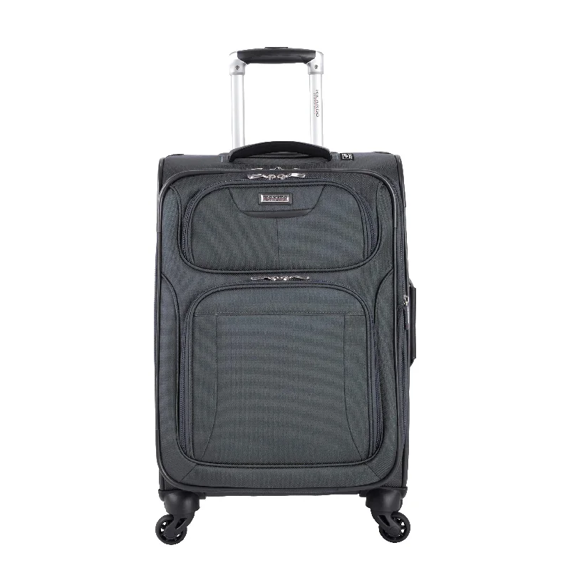 mid suitcase for average trips -Ricardo Beverly Hills Luggage Saratoga 21" Carry On Suitcase, Graphite