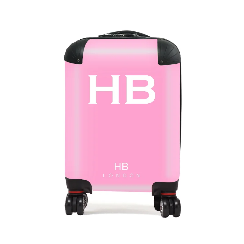 luxe suitcase for upscale journeys -Personalised Pink with White Font Children's Suitcase