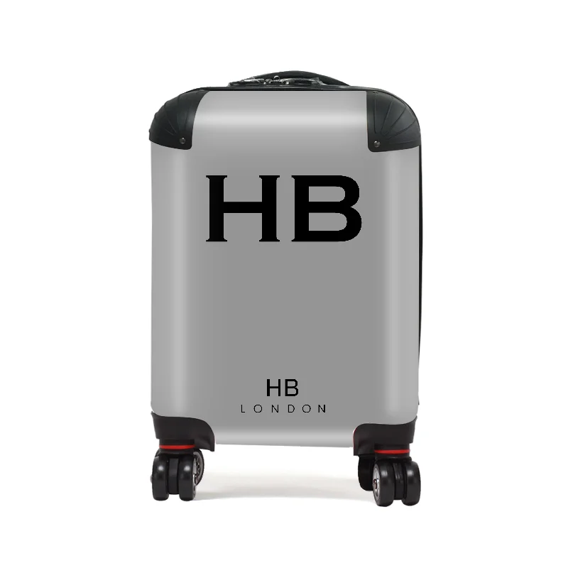 stylish suitcase for hip travel -Personalised Grey with Black Font Children's Suitcase