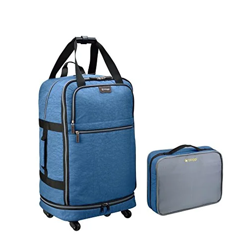 vivid suitcase for colorful travel -Biaggi Zipsak Micro-Fold Spinner Suitcase- 31-Inch Luggage - As Seen on Shark Tank - Winter Blue