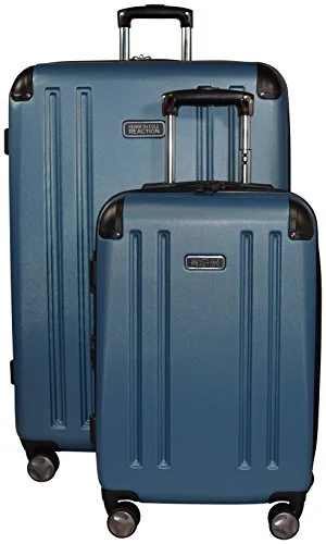 crimson suitcase for bright style -Kenneth Cole Reaction 8 Wheelin Expandable Luggage Spinner Wheeled Suitcase, 2 Pc Set , 29 & 20-inch (Ocean Blue)