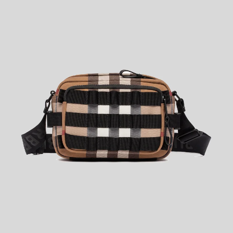 Retro polka dot crossbody bag-Burberry Unisex Paddy Dark Birch Brown Rockford Crossbody Bag RS-80644441