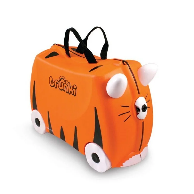 lightweight suitcase for packable trips -Trunkie - Tipu Tiger Ride on Luggage